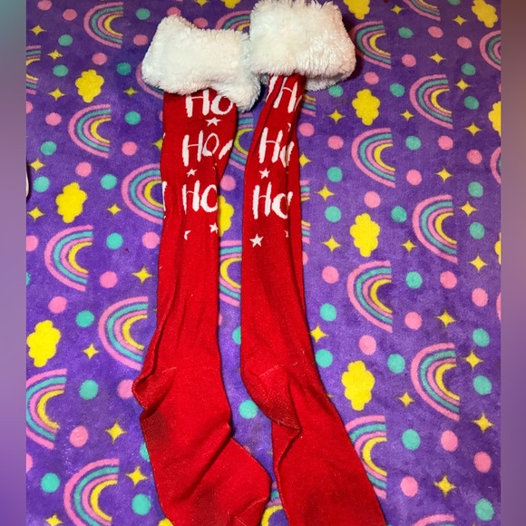 Christmas socks knee height on 5’6 frame. Ho ho ho no brand - Picture 3 of 3